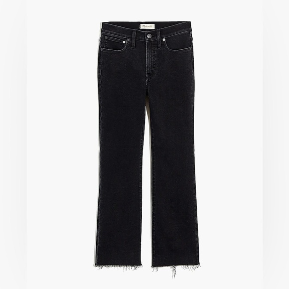 NWT Madewell Cali Demi-Boot Jeans in Edmunds Wash: Raw-Hem Edition - 25 - Black - Picture 5 of 9